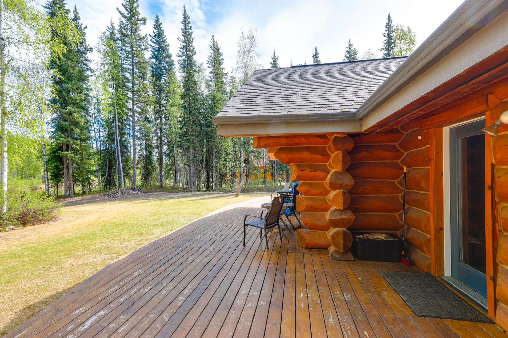 Riverside Log Cabin On-Site Aurora Viewing! North Pole ภายนอก รูปภาพ